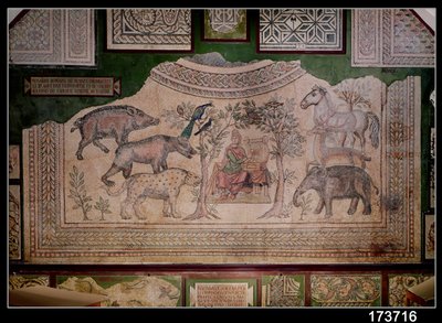 Orpheus Charming the Animals, from the Site of Blanzy (mosaic) by Roman